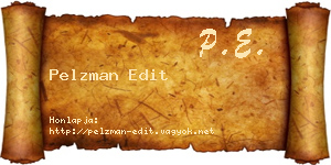 Pelzman Edit névjegykártya